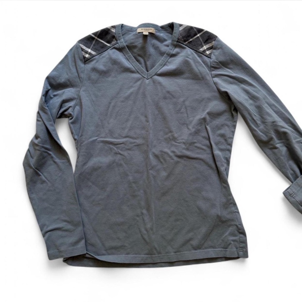 Burberry Gray V-Neck Shirt